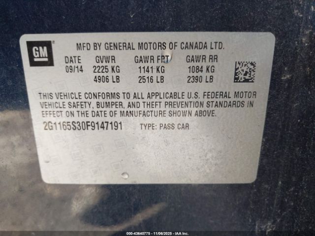 Chevrolet Impala 2lz Image 9