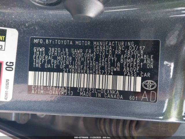 Toyota Corolla Le Image 6