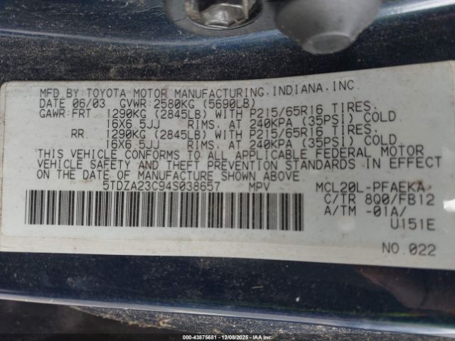 Toyota Sienna Le Image 6