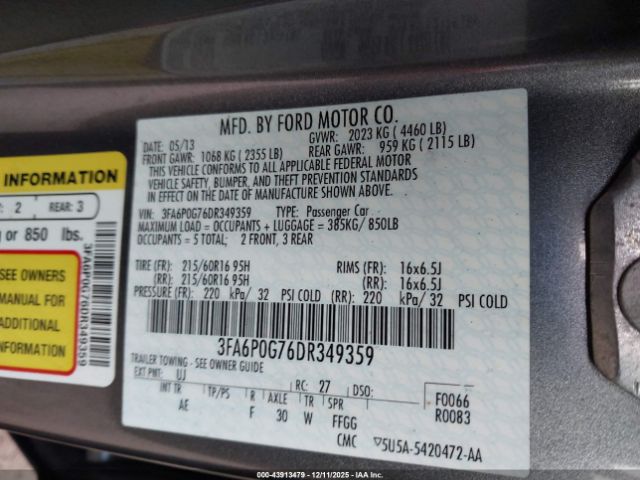 Ford Fusion S Image 9