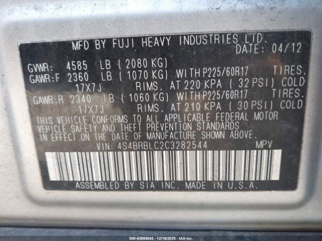 Subaru Outback 2.5i Limited Image 10