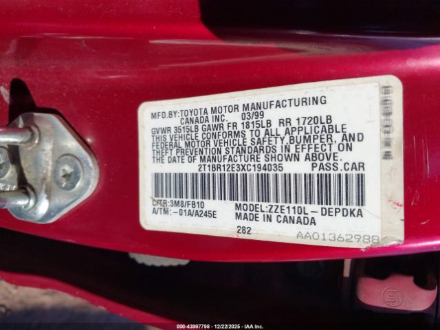 Toyota Corolla Ce Image 9