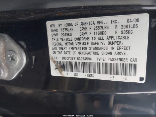 Honda Accord 3.5 Ex-l Image 8