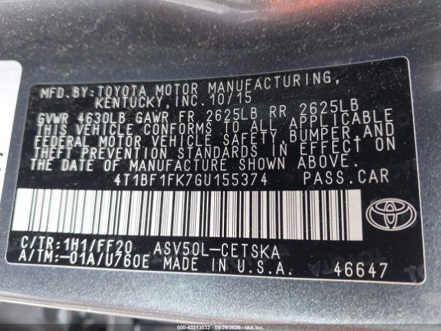 Toyota Camry Se Image 6