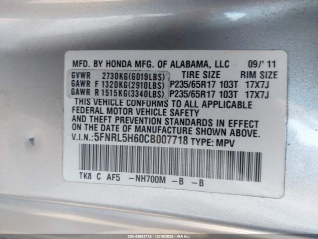 Honda Odyssey Ex-l Image 12