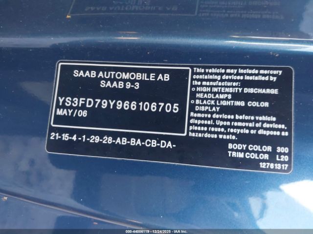 Saab 9-3 2.0t Image 6