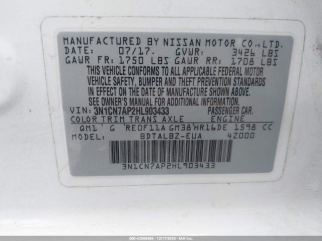 Nissan Versa 1.6 Sv Image 10