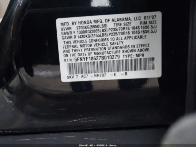 Honda Pilot Ex-l Image 16